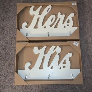 His & hers towel racks